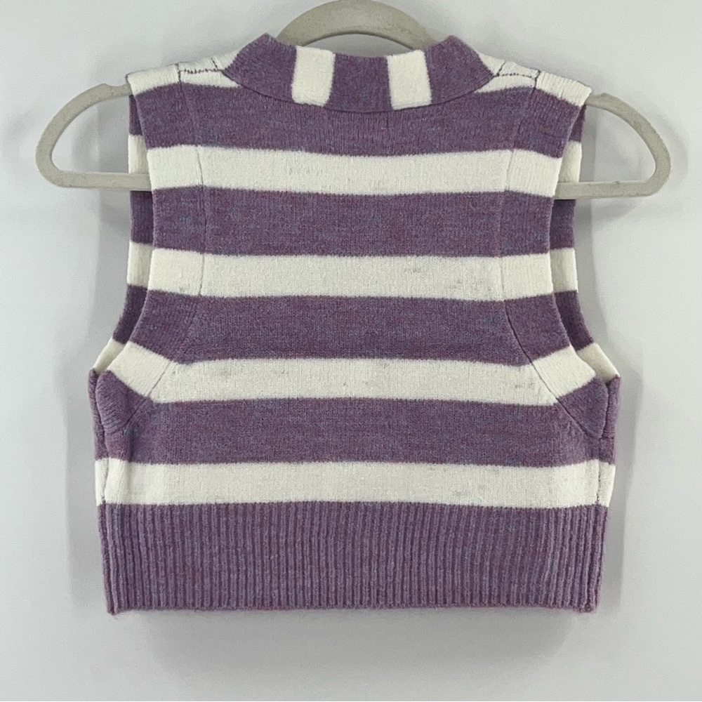 For Love and Lemons Maud Cropped Sweater Vest in Purple NWT size Medium - Picture 5 of 9